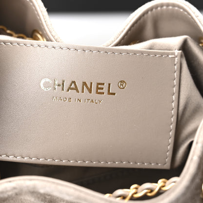 Chanel Suede Quilted Small Chanel 25 Handbag Dark Grey 6 of 11