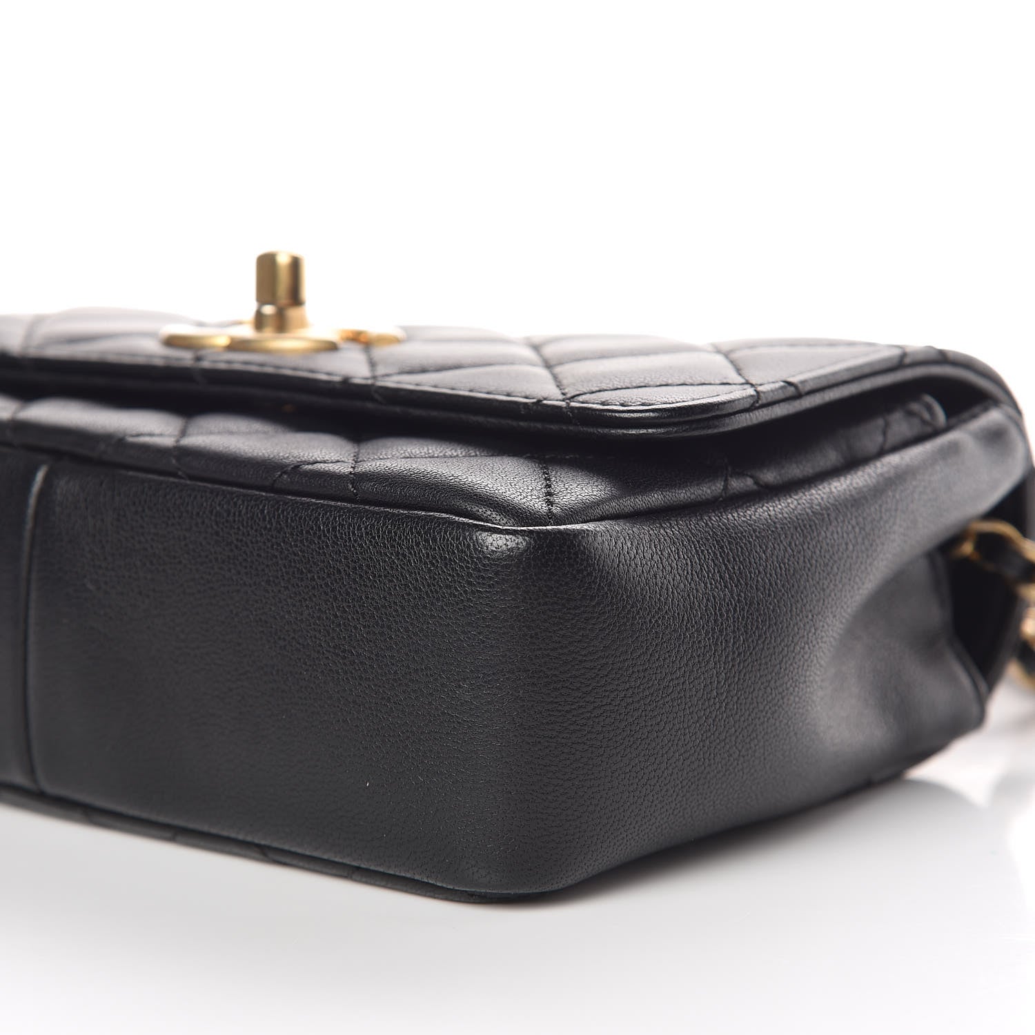 Chanel Lambskin Quilted Small Camellia Flower Flap Black 7 of 11