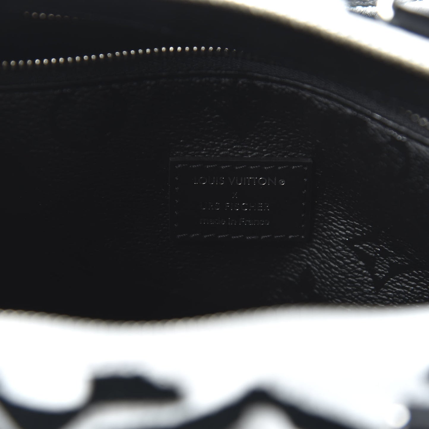 X UF Tufted Monogram Speedy Bandouliere 25 White Black