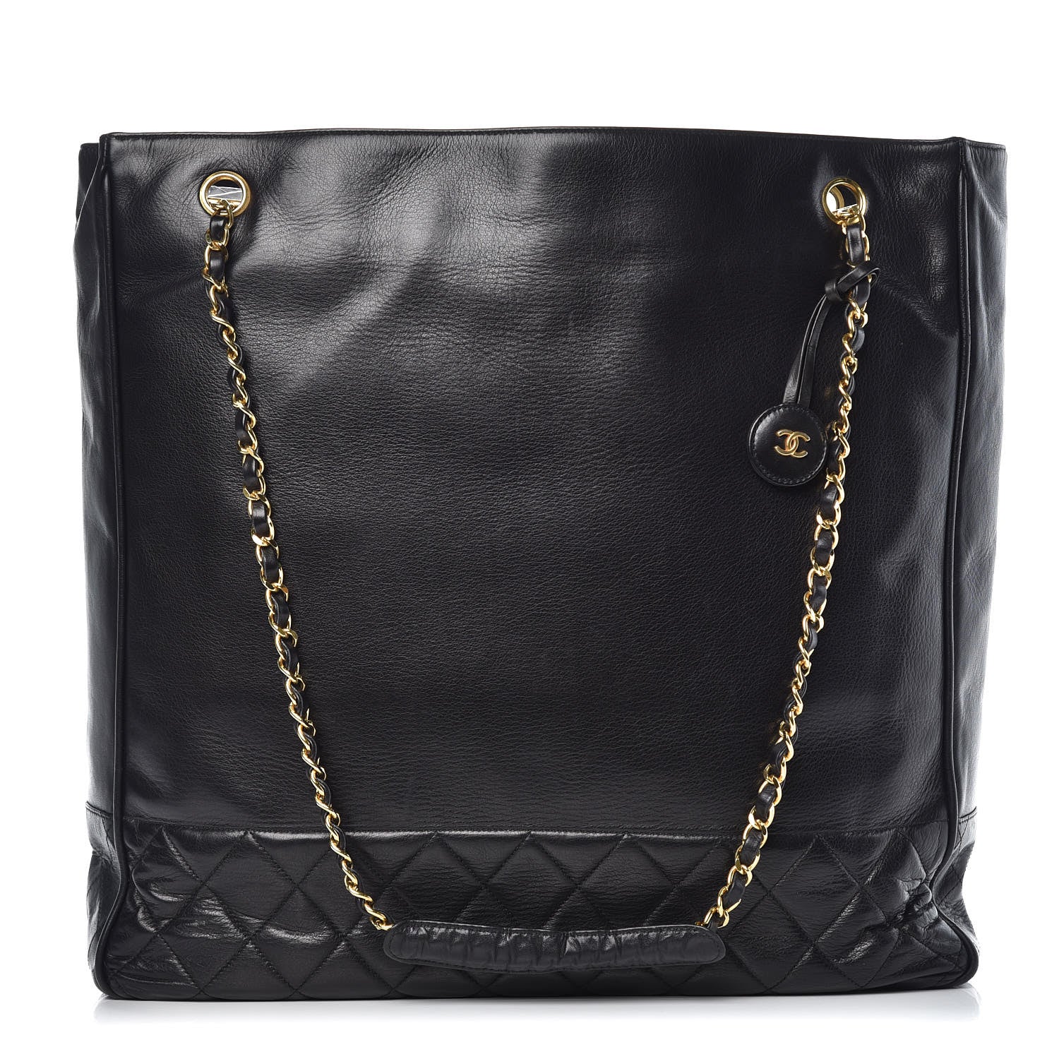 Chanel Lambskin Shopping Tote Black 1 of 12