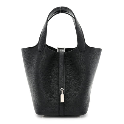 Hermes Taurillon Clemence Picotin Lock 18 PM Black 1 of 10