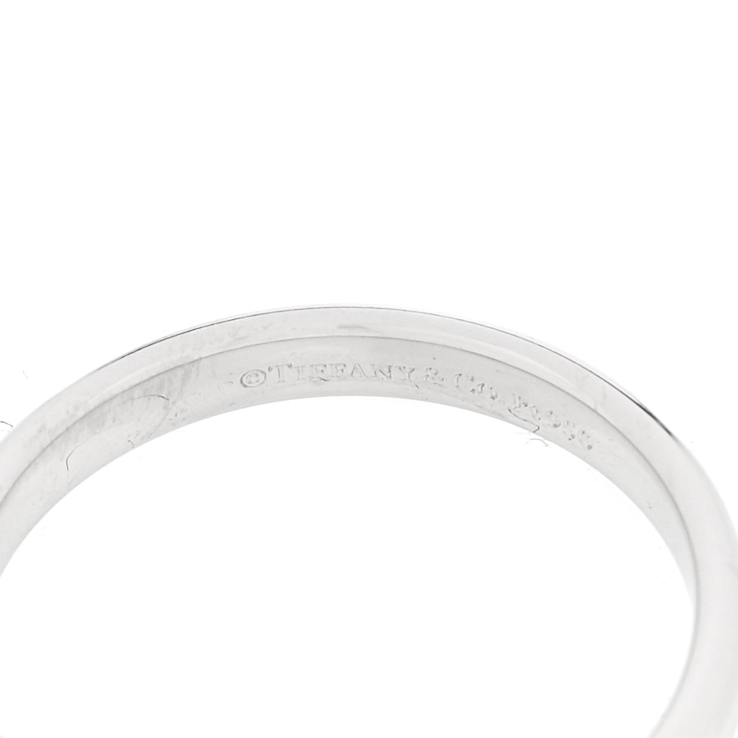Tiffany Platinum 3mm Classic Wedding Band Ring 58 8.25 4 of 5