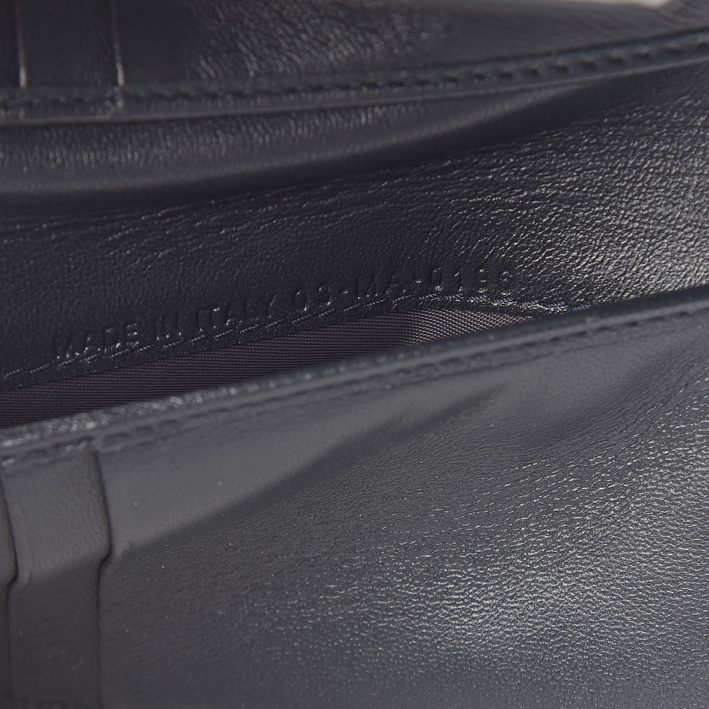 Ceramic Effect Deerskin Cannage Diorama Elancee Wallet Silver