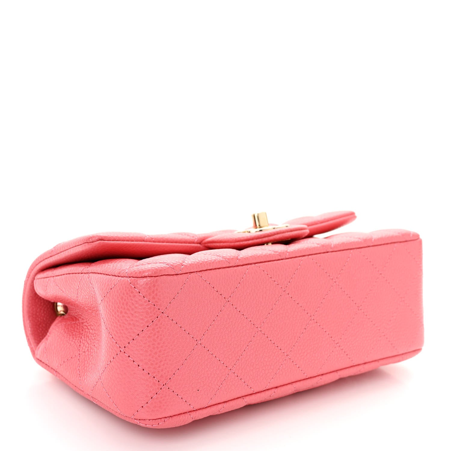 Chanel Caviar Quilted Mini Rectangular Flap Dark Pink 4 of 10