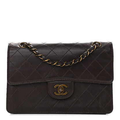 Chanel Lambskin Quilted Small Single Flap Brown 1 of 9