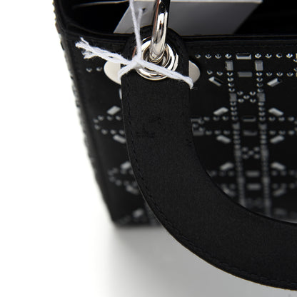 Christian Dior Satin Crystal Cannage Mini Lady Dior Black 8 of 8