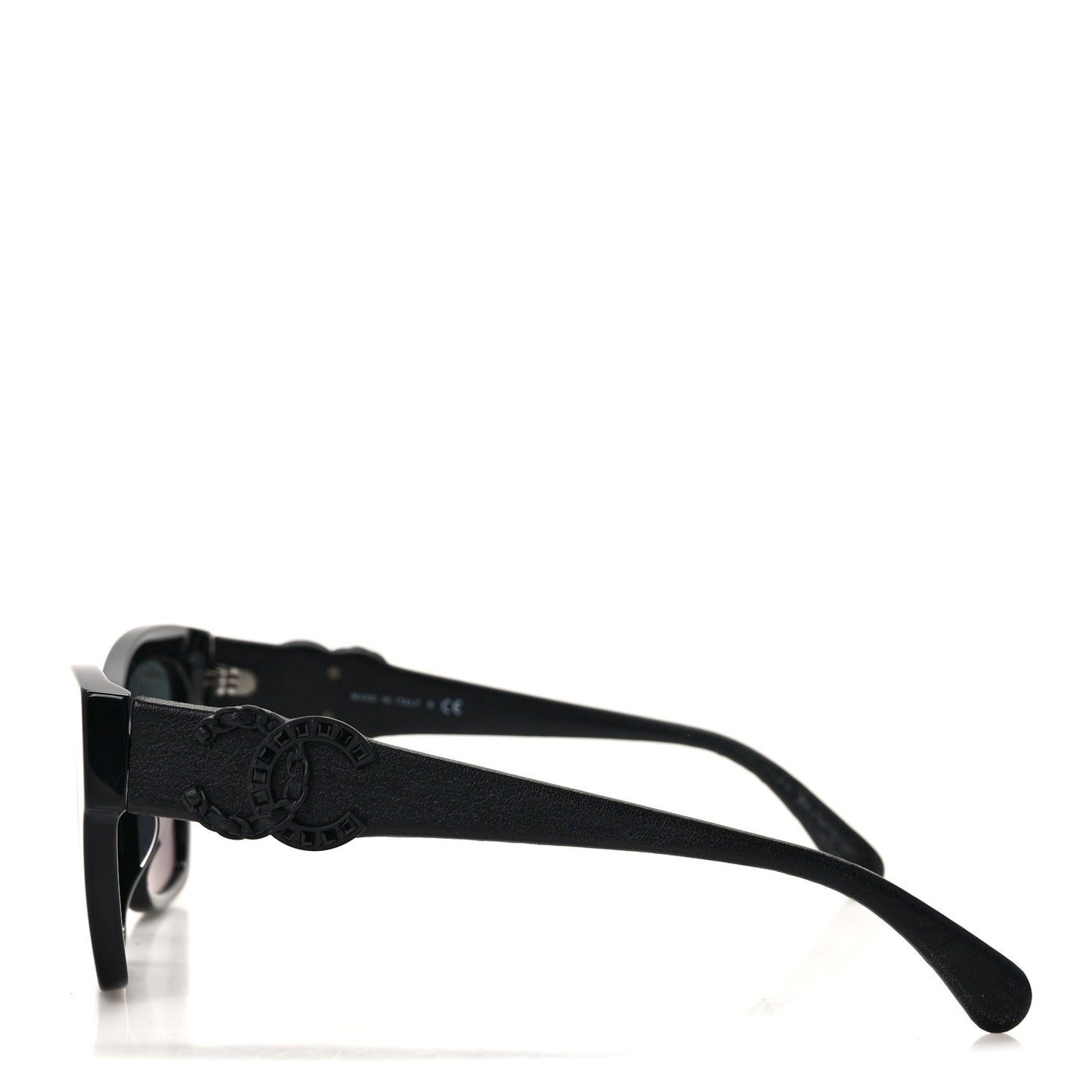 Acetate Square Cat Eye CC Sunglasses 5456-Q-A Black