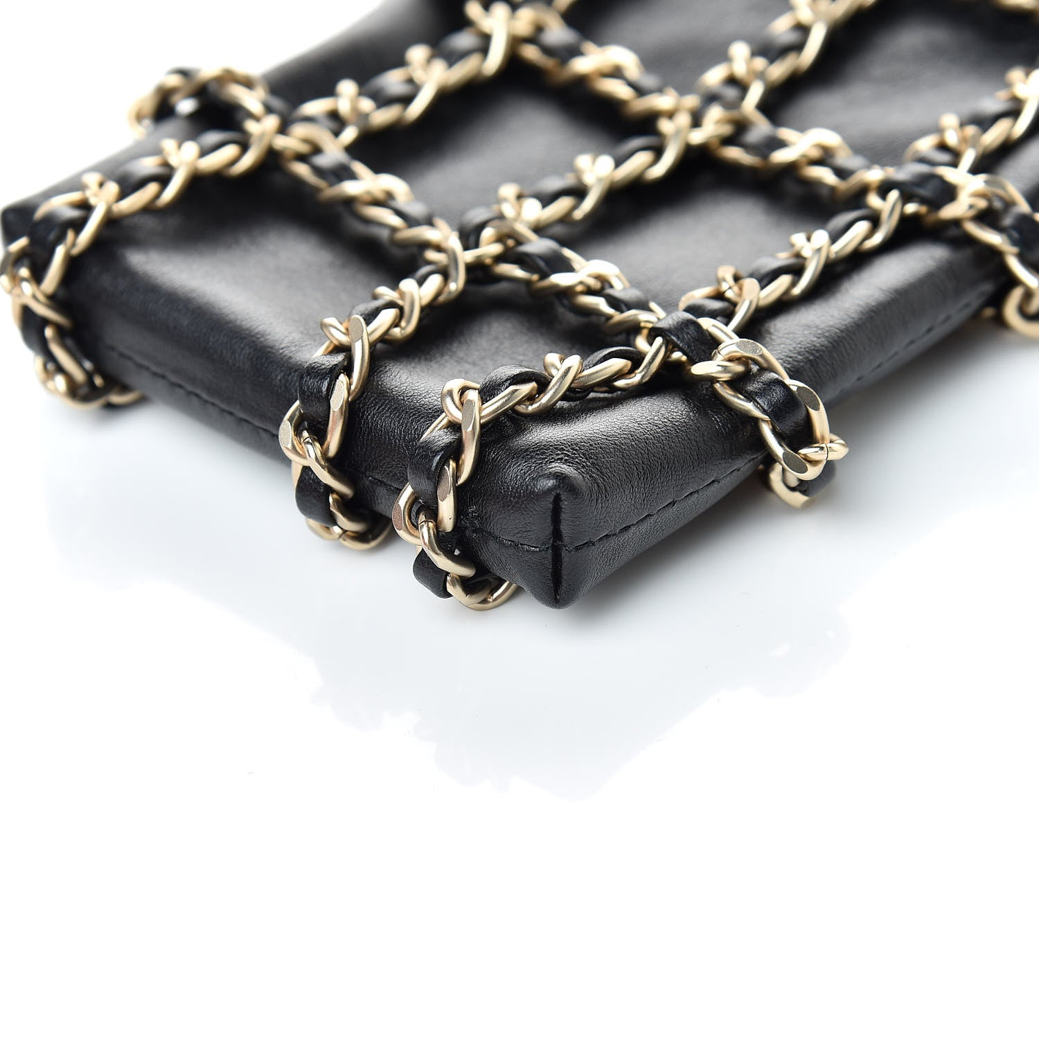 Chanel Lambskin Tech Me Out Clutch With Chain Black 10 of 12