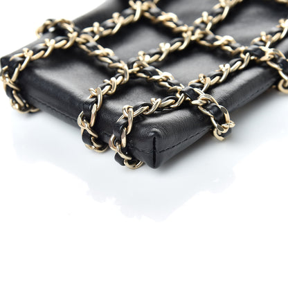 Chanel Lambskin Tech Me Out Clutch With Chain Black 10 of 12