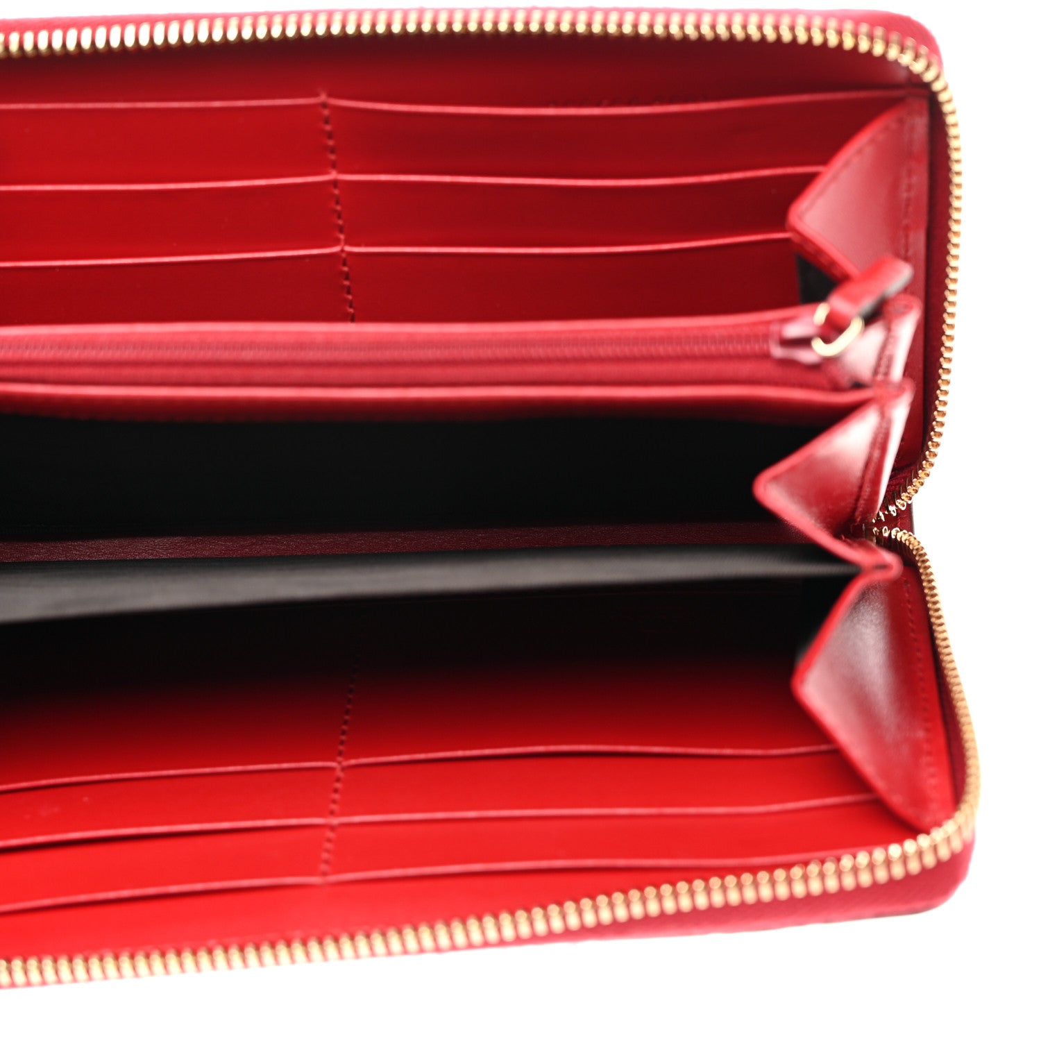 Gucci Guccissima Bow Zip Around Wallet Red 5 of 8