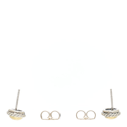 David Yurman Sterling Silver 18K Yellow Gold Petite Chatelaine Earrings 3 of 4