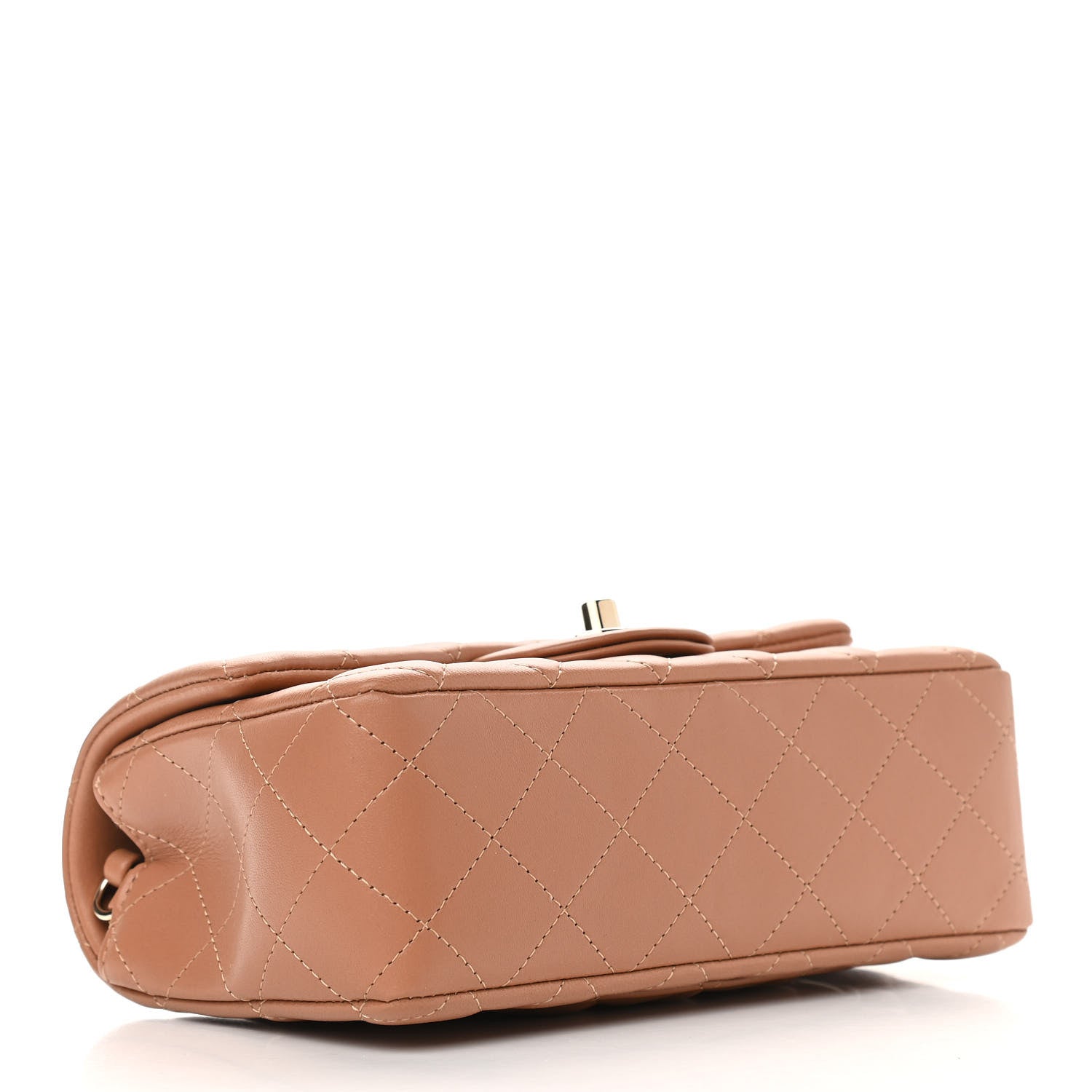 Chanel Lambskin Quilted Mini Rectangular Flap Brown 3 of 10