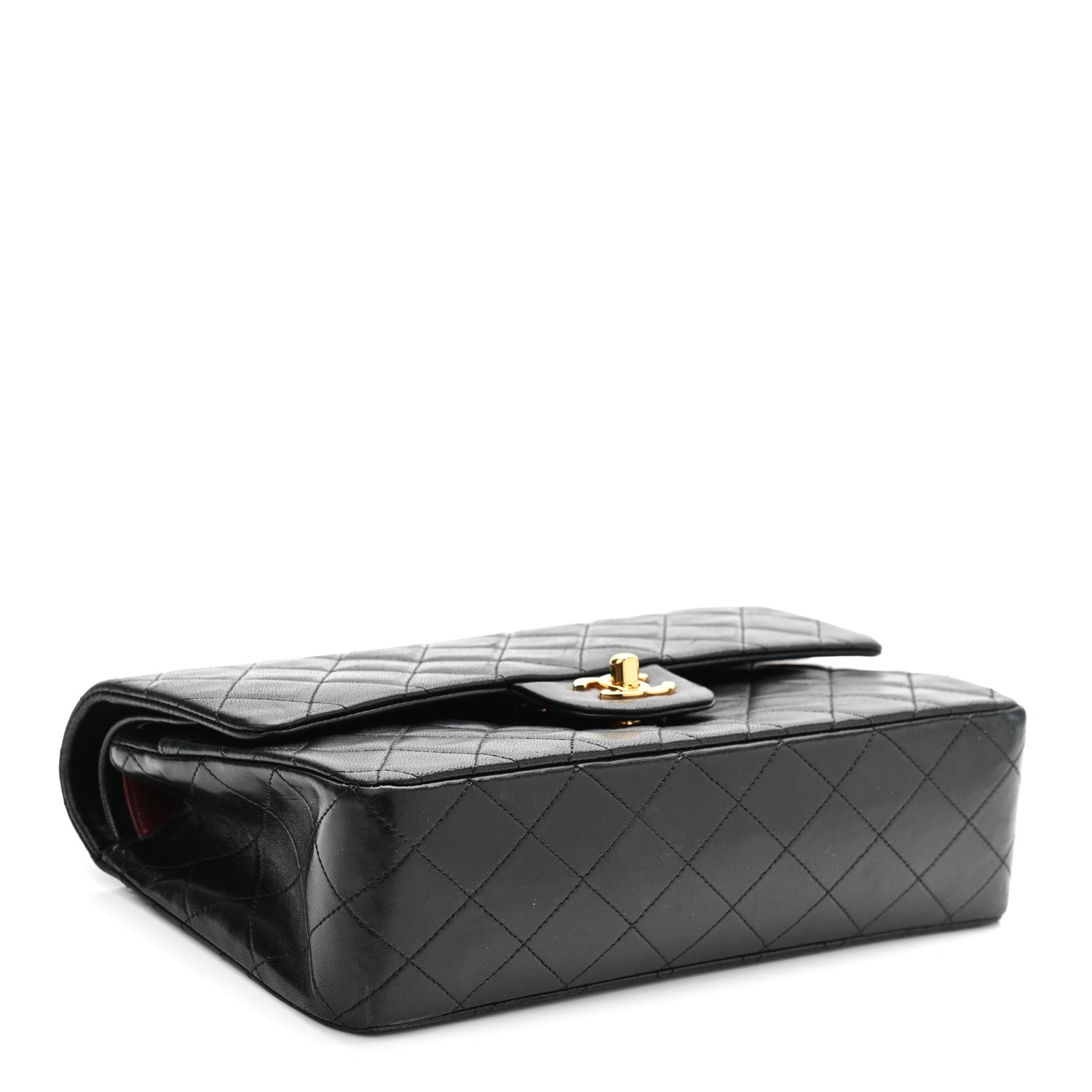 Chanel Lambskin Quilted Medium Double Flap Black 4 of 11