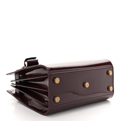 Saint Laurent Patent Nano Sac de Jour Dark Red Wine 4 of 9