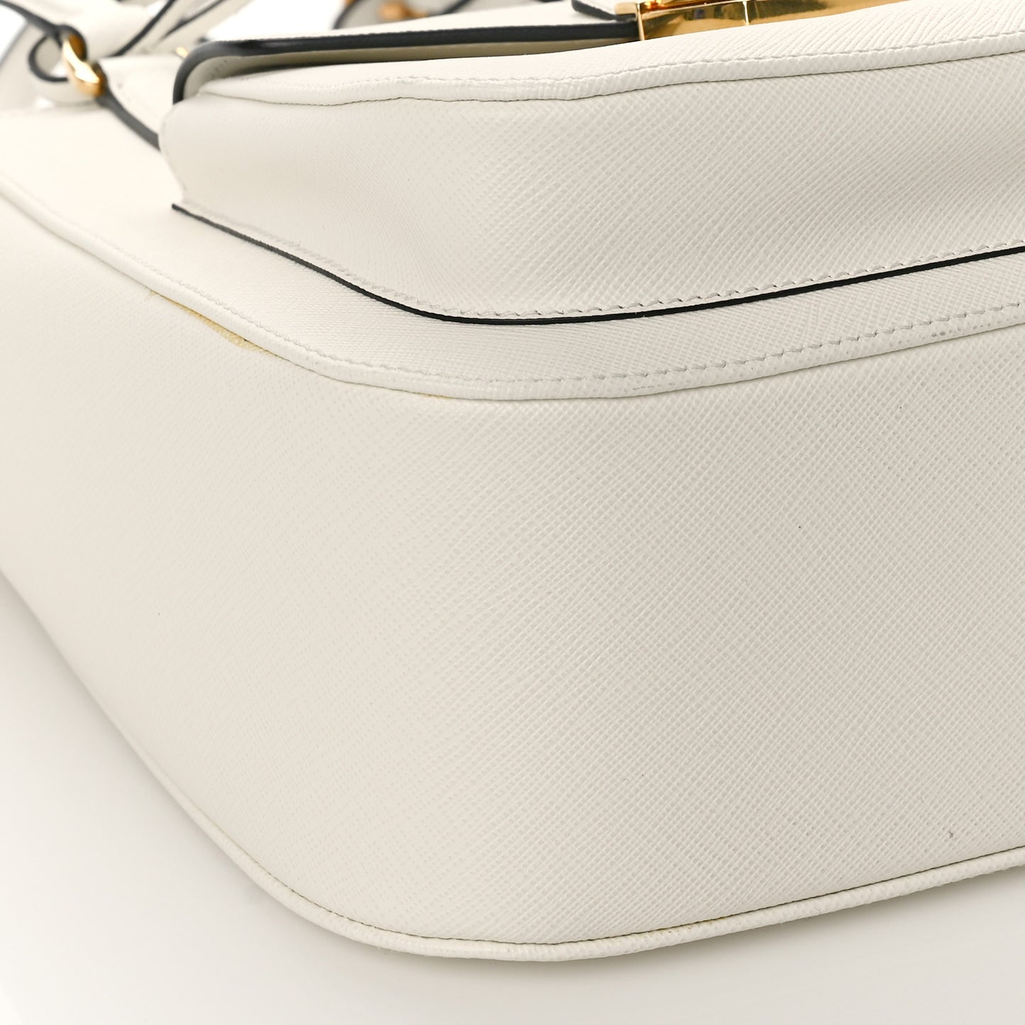 Saffiano Lux Metropolis Tote White