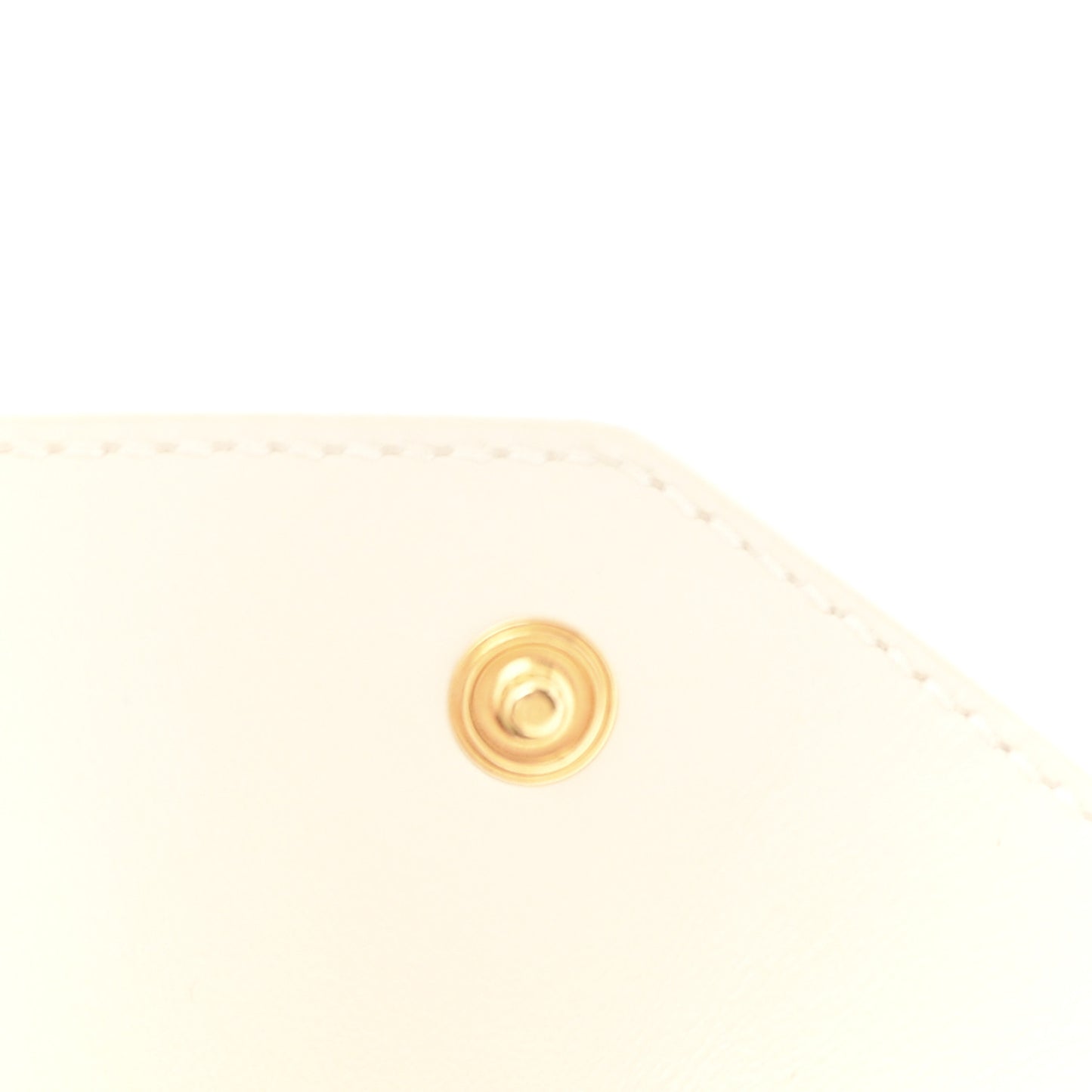 Calfskin Crocodile Embossed Uptown Monogram Card Case Crema Soft
