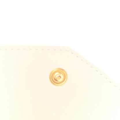 Saint Laurent Calfskin Crocodile Embossed Uptown Monogram Card Case Crema Soft 6 of 9