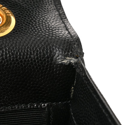 Saint Laurent Grain De Poudre Matelasse Chevron Large Monogram Satchel Black 13 of 14