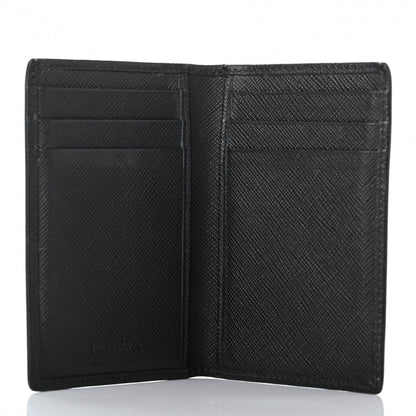 Prada Saffiano Corner Card Holder Black 5 of 7