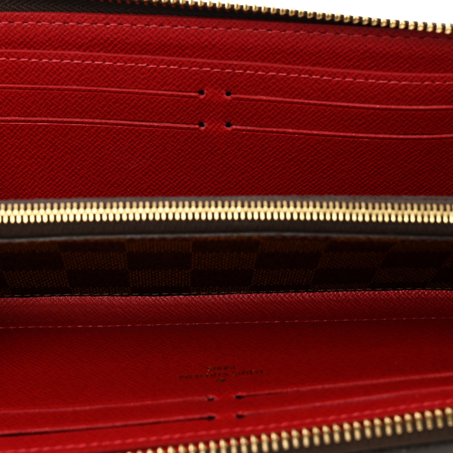 Louis Vuitton Damier Ebene Clemence Wallet Cherry 5 of 6