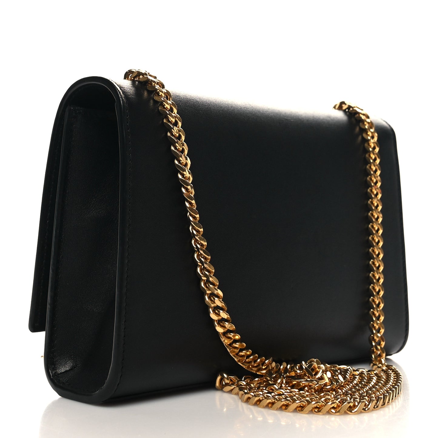 Calfskin Small Classic Monogram Kate Tassel Satchel Black
