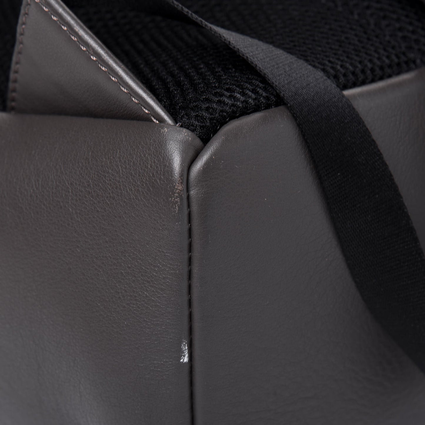 Vitello Dolce Lace Up Large Backpack Carbone
