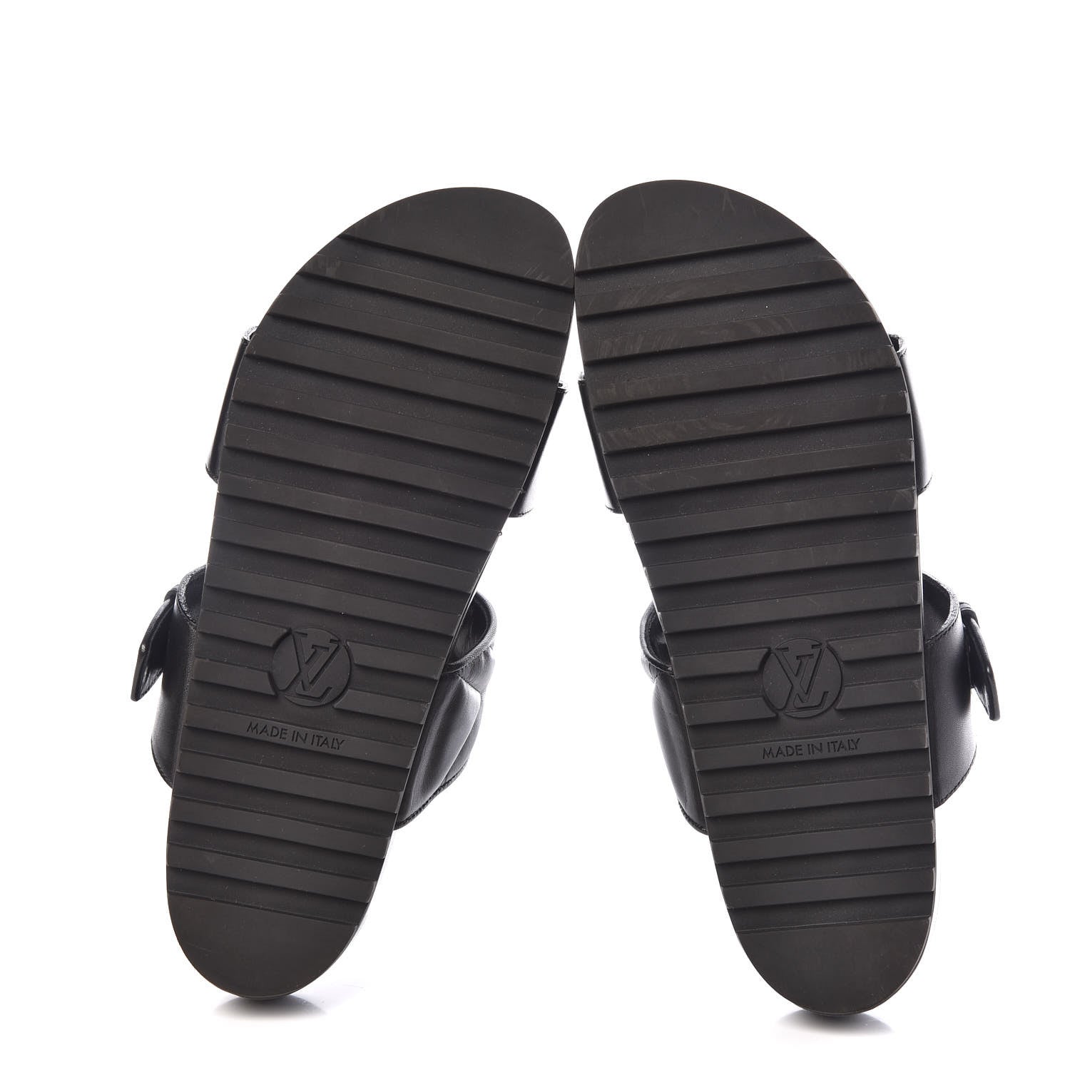 Louis Vuitton Calfskin New Wave Bom Dia Mule Sandals 37.5 Black 5 of 8