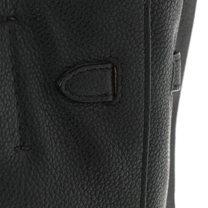 Celine Soft Grained Calfskin Small Belt Cabas Phantom Black 20 of 23