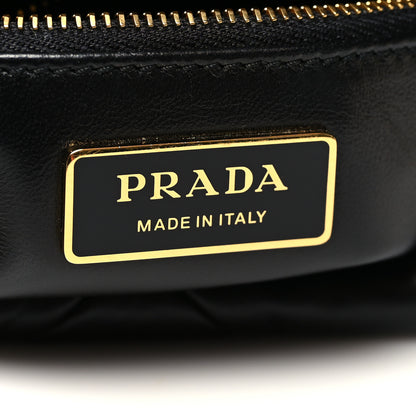 Prada Nappa Metal Quilted Small Patchwork System Flap Bag Black 6 of 9