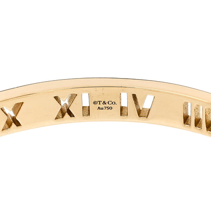 Tiffany 18K Yellow Gold Ruby Atlas Pierced Hinged Bangle Bracelet 3 of 3