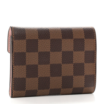 Louis Vuitton Damier Ebene Victorine Wallet Rose Ballerine 3 of 6