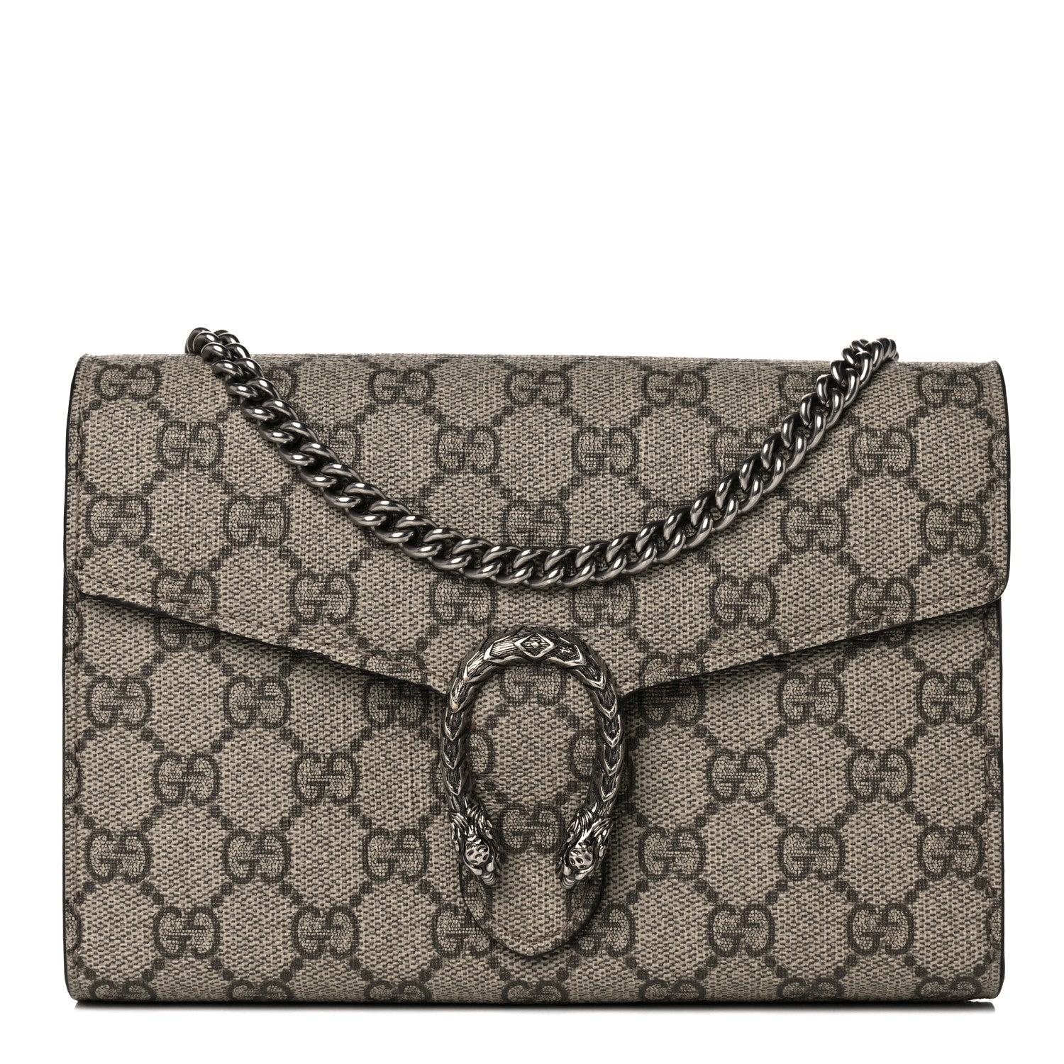 Gucci GG Supreme Monogram Mini Dionysus Chain Wallet Beige Taupe 1 of 18