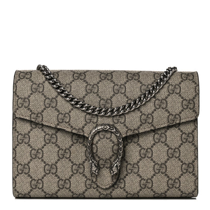 Gucci GG Supreme Monogram Mini Dionysus Chain Wallet Beige Taupe 1 of 18