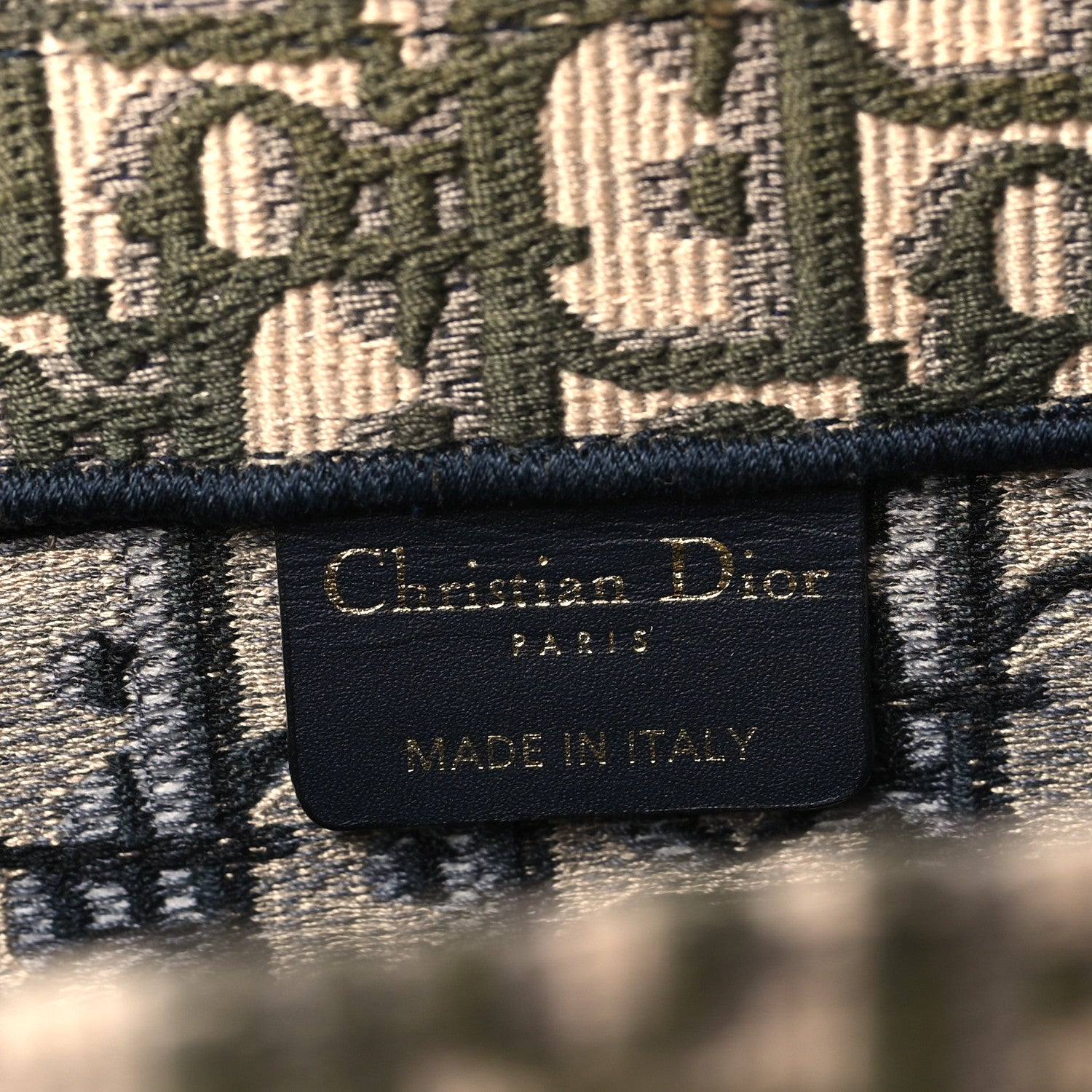 Christian Dior Oblique Small Book Tote Blue Multicolor 6 of 10