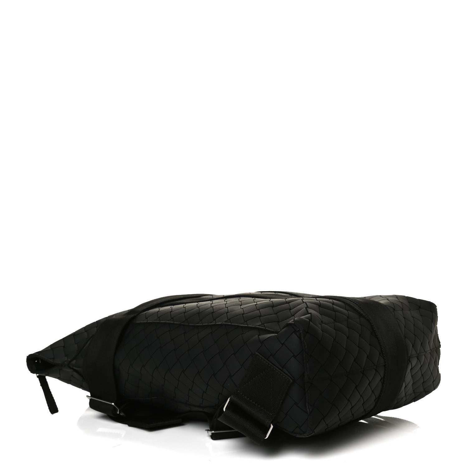 Bottega Veneta Intreccio Rubber Backpack Black 3 of 12