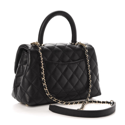 Chanel Caviar Quilted Mini Coco Handle Flap Black 3 of 11