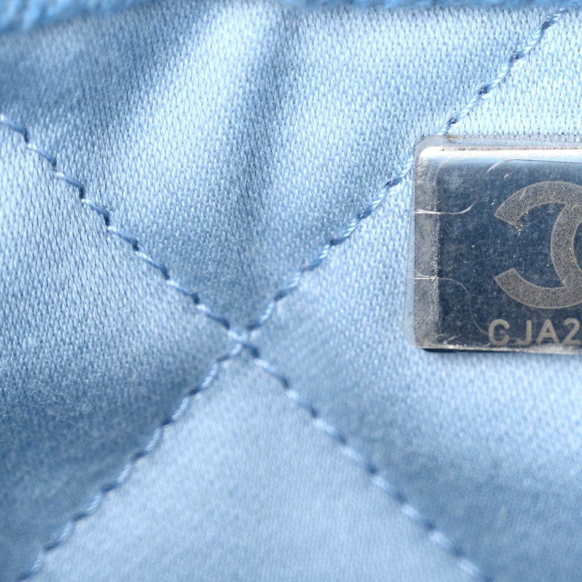 Chanel Denim Quilted Small Chanel 22 Light Blue 7 of 10