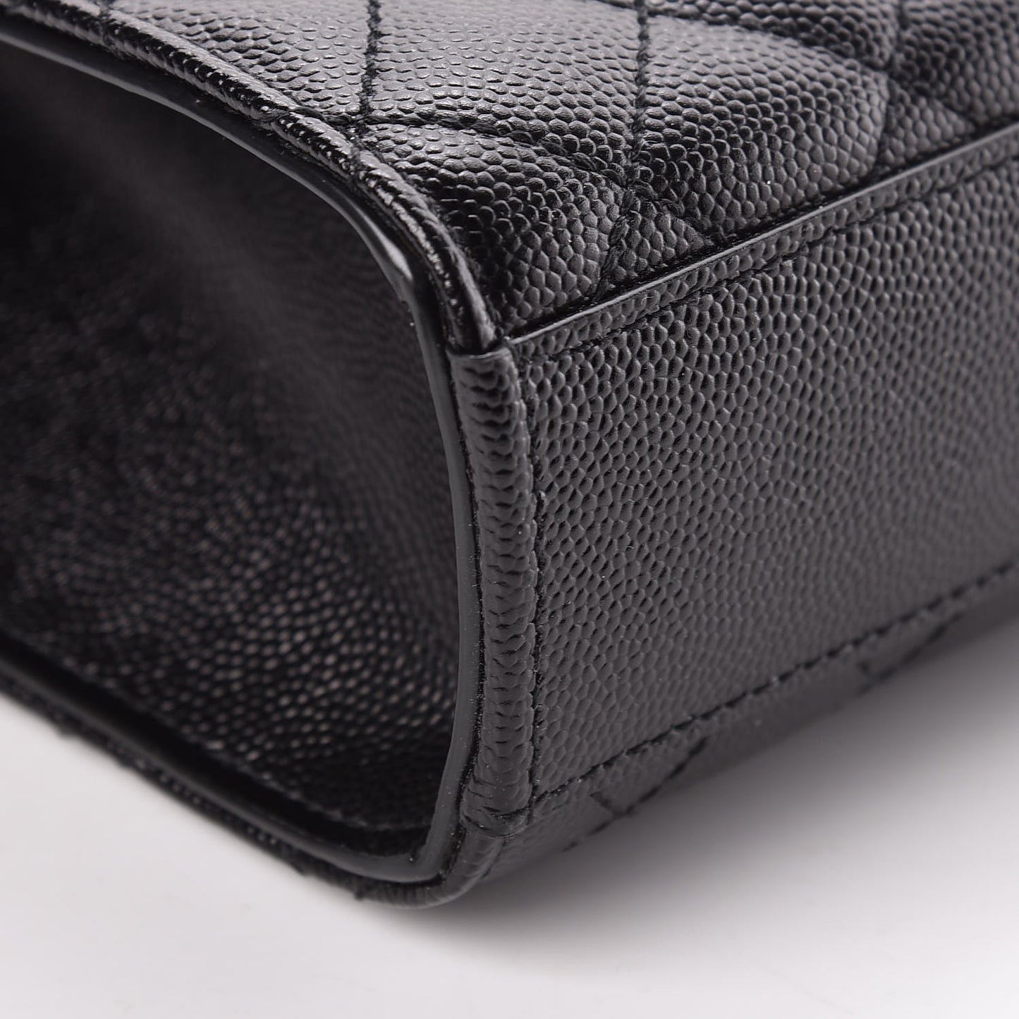 Grain De Poudre Textured Mixed Matelasse Triquilt Medium Monogram Satchel Black