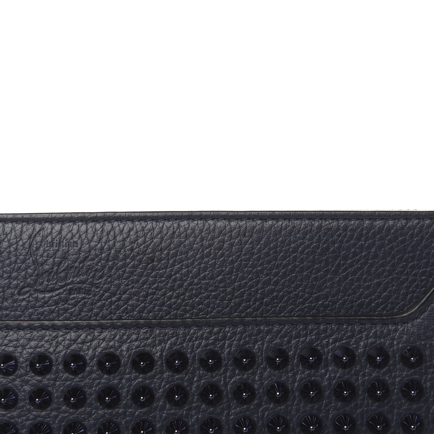 Calfskin Studded Skypouch Crossbody Clutch Marine