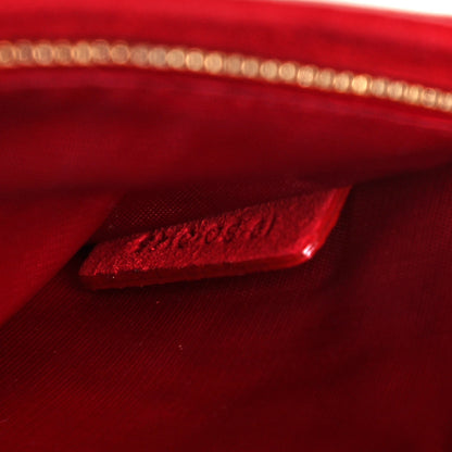 Christian Dior Grained Calfskin Diorama Wallet on Chain Pouch Rouge Vif 9 of 9