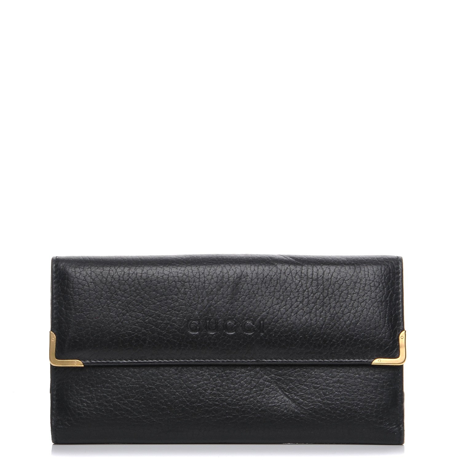 Gucci Calfskin Continental Wallet Black 1 of 7
