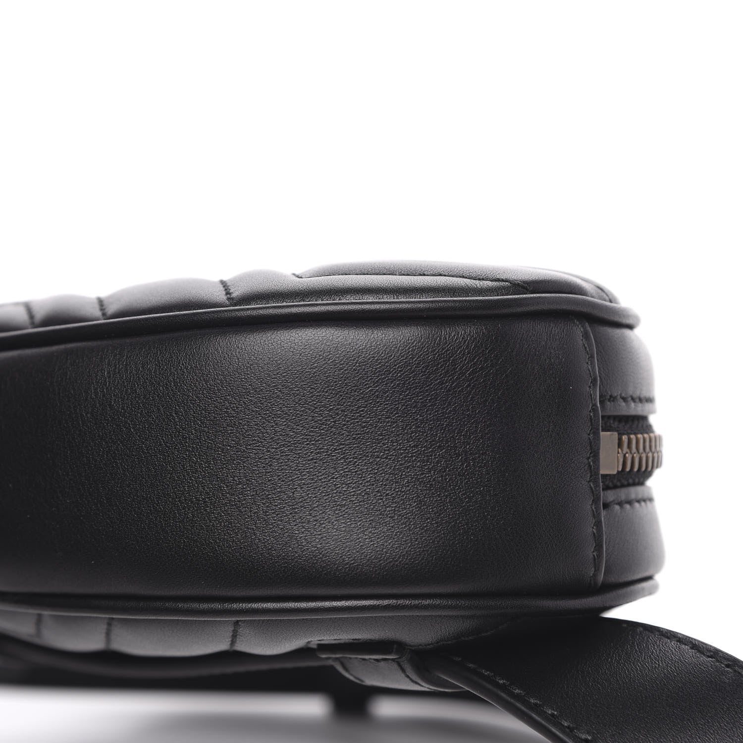 Gucci Calfskin Matelasse GG Marmont Belt Bag 75 30 Black 10 of 10