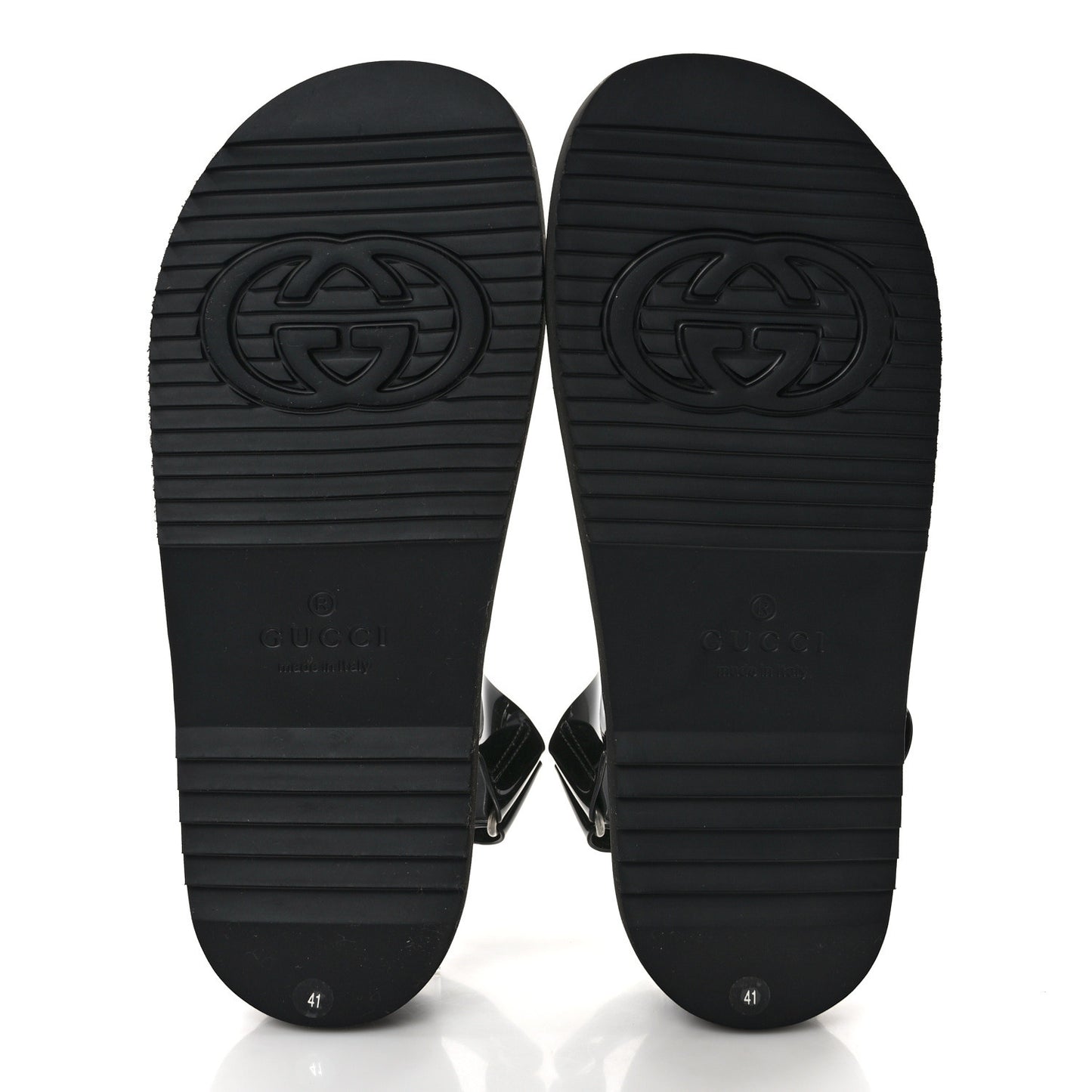 Rubber Mini Double G Womens Isla Dad Sandals 41 Black