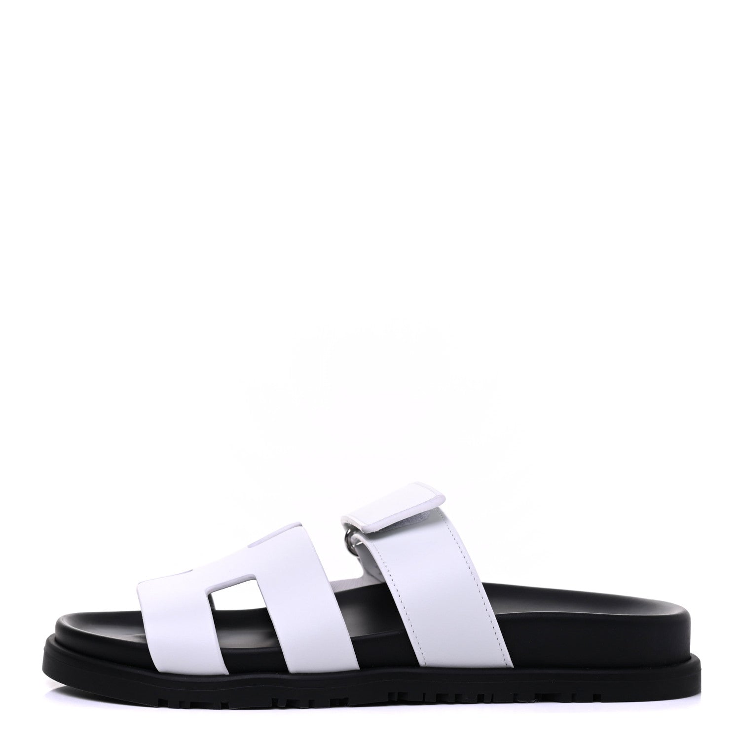 Hermes Calfskin Womens Chypre Sandals 36.5 White 1 of 10