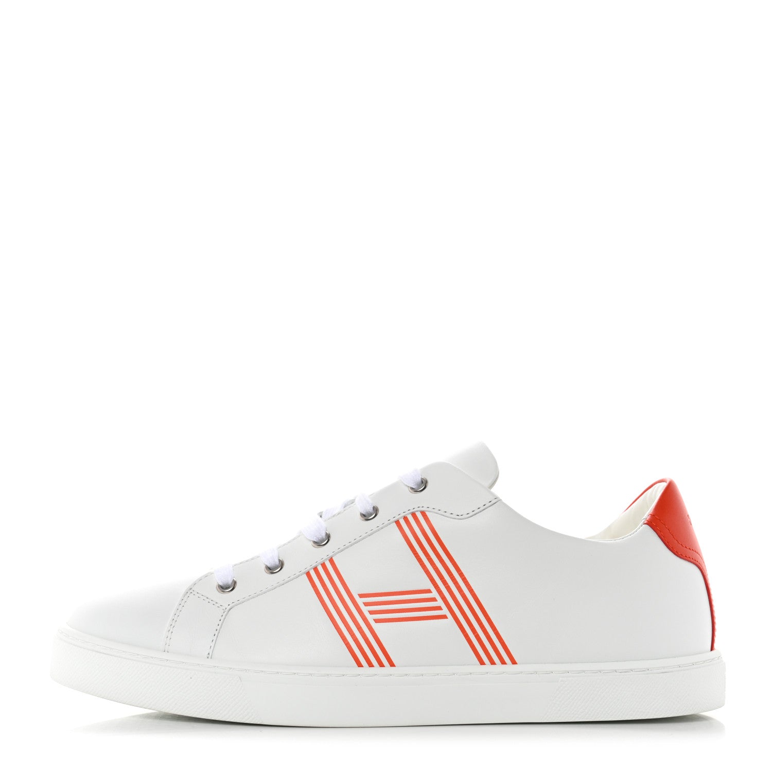 Hermes Calfskin Mens Avantage Sneakers 44 Orange 1 of 9