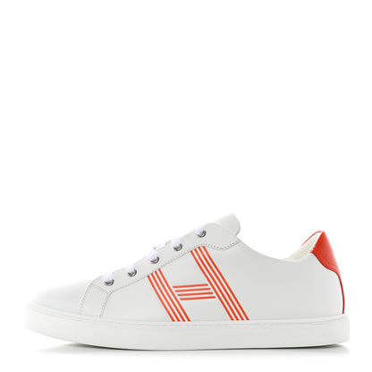Hermes Calfskin Mens Avantage Sneakers 44 Orange 1 of 9