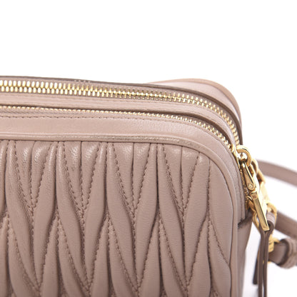 Miu Miu Nappa Matelasse Double Zip Chain Shoulder Bag Cammeo 14 of 14