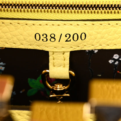 Louis Vuitton Taurillon Embroidered Tenderness Capucines MM Yellow Multicolor 7 of 13