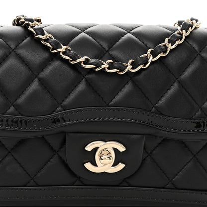 Chanel Lambskin Patent Calfskin Mini Flap Bag Black 8 of 10