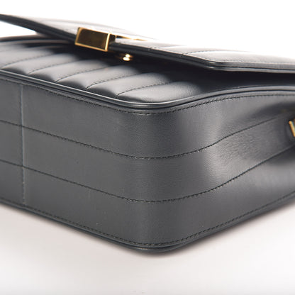 Saint Laurent Lambskin Matelasse Monogram Medium Vicky Chain Bag Algae 9 of 9
